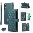 thumbnail image 1 of Crossbody Strap & Lanyard for Samsung Galaxy S21 Plus Case Wallet, with 10-Card Holder & 1 Bills Slot Soft PU Leather Magnetic Flip Folio Heavy Duty Protection Case for Galaxy S21 Plus, Darkgreen, 1 of 12