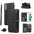 thumbnail image 1 of Crossbody Strap & Lanyard for Samsung Galaxy S22 Plus Case Wallet, with 10-Card Holder & 1 Bills Slot Soft PU Leather Magnetic Flip Folio Heavy Duty Protection Case for Galaxy S22 Plus, Black, 1 of 12