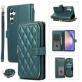 thumbnail image 1 of Crossbody Strap & Lanyard for Samsung Galaxy S24 Case Wallet, with 10-Card Holder & 1 Bills Slot Soft PU Leather Magnetic Flip Folio Heavy Duty Protection Case for Galaxy S24, Darkgreen, 1 of 12