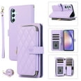 thumbnail image 1 of Crossbody Strap & Lanyard for Samsung Galaxy S24 Plus Case Wallet, with 10-Card Holder & 1 Bills Slot Soft PU Leather Magnetic Flip Folio Heavy Duty Protection Case for Galaxy S24 Plus, Purple, 1 of 12