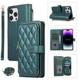 thumbnail image 1 of Crossbody Strap & Lanyard for iPhone 13 Pro Case Wallet, with 10-Card Holder & 1 Bills Slot Soft PU Leather Magnetic Flip Folio Heavy Duty Protection Case for iPhone 13 Pro, Darkgreen, 1 of 12