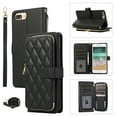 thumbnail image 1 of Crossbody Strap & Lanyard for iPhone 7 Plus/8 Plus Case Wallet, with 10-Card Holder & 1 Bills Slot Soft PU Leather Magnetic Flip Folio Heavy Duty Protection Case for iPhone 7 Plus/8 Plus, Black, 1 of 12