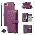 thumbnail image 1 of Crossbody Strap & Lanyard for iPhone 7 Plus/8 Plus Case Wallet, with 10-Card Holder & 1 Bills Slot Soft PU Leather Magnetic Flip Folio Heavy Duty Protection Case for iPhone 7 Plus/8 Plus, Darkpurple, 1 of 12