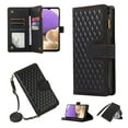 thumbnail image 1 of Crossbody Strap Wallet Case for Samsung Galaxy A36 5G, PU Leather Case with Lanyard Strap Wristlet Zipper Card Holder Anti-shock Anti-fall Kickstand Flip Case Cover for A36 5G, Black, 1 of 7