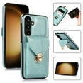 thumbnail image 1 of Crossbody Strap Wallet Case for Samsung Galaxy S25 Plus, Elegant Premium PU Leather Case with Card Holder, Women Shoulder Strap Handbag Purse Drop Protection Cover Case for S25 Plus - Green, 1 of 6