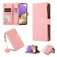 thumbnail image 1 of Crossbody Strap Wallet Case for iPhone 15, PU Leather Case with Lanyard Strap Wristlet Zipper Card Holder Anti-shock Anti-fall Kickstand Flip Case Cover for iPhone 15, Pink, 1 of 7
