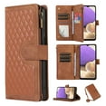 thumbnail image 1 of Crossbody Strap Wallet Case for iPhone 16 Pro Max, PU Leather Case with Lanyard Strap Wristlet Zipper Card Holder Anti-shock Anti-fall Kickstand Flip Case Cover for iPhone 16 Pro Max, Brown, 1 of 9