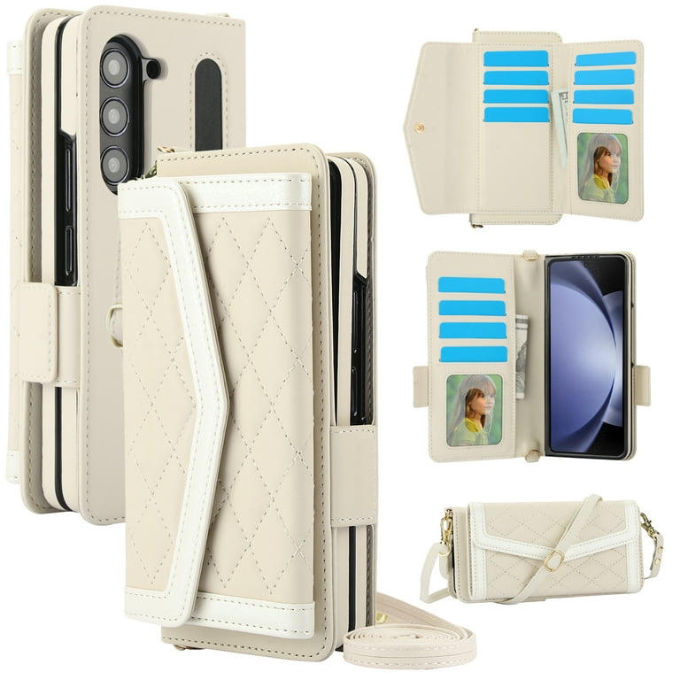 ★DESIGN SKIN★ Galaxy Z Fold 6 New Buckle Strap Case Street Crossbody Strap + Wristband Phone Case for Samsung Galaxy Z