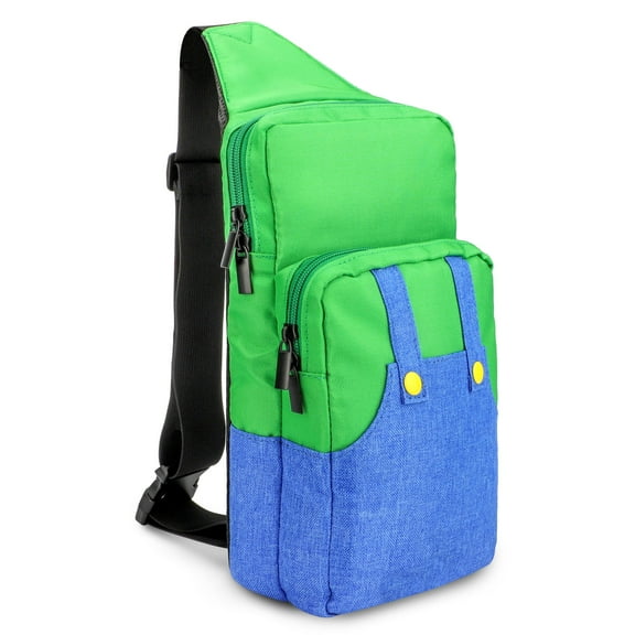 Crossbody Travel Bag Fit for Nintendo Switch/Lite/OLED/Steam Deck & Accessories, Nylon Waterproof Portable Shoulder Bag Storage Case, Chest Backpack for Men and Women