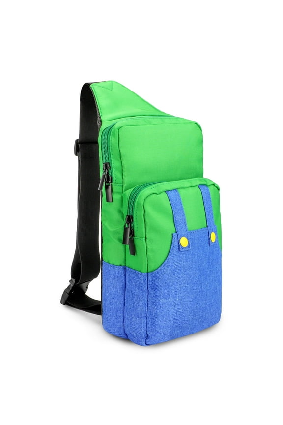 Crossbody Travel Bag Fit for Nintendo Switch/Lite/OLED/Steam Deck & Accessories, Nylon Waterproof Portable Shoulder Bag Storage Case, Chest Backpack for Men and Women