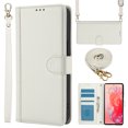 thumbnail image 1 of Crossbody Wallet Case Compatible for Moto G Power 5G 2024 Card Holder PU Leather Magnetic Snap Lanyard Wrist Strap Shockproof Full Body Protection Purse Phone Case, White, 1 of 8