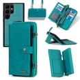 thumbnail image 1 of Crossbody Wallet Case Compatible with Samsung Galaxy S25 Ultra RFID Blocking Detachable Card Holder Soft PU Leather Magnetic Snap Shoulder Strap Zipper Phone Case For Samsung Galaxy S25 Ultra,Blue, 1 of 8