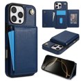 thumbnail image 1 of Crossbody Wallet Case Compatible for iPhone 16 Pro Max, Folio Card Holder PU Leather Magnetic Clasp Shoulder Strap Purse Phone Case for iPhone 16 Pro Max Protective Cover, Blue, 1 of 11