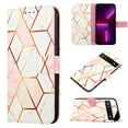 thumbnail image 1 of Crossbody Wallet Case for Google Pixel 6A, Marble Pattern Luxury PU Leather Detachable Shoulder Strap Lanyard Magnetic Clasp Flip Cover with Card Slots Holder Kickstand Case,Pink/White, 1 of 11