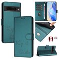 thumbnail image 1 of Crossbody Wallet Case for Google Pixel 7 Pro, Smile Pattern PU Leather Phone Case with Kickstand RFID Blocking Card Slots, Magnetic Closure Folio Cover with Wrist Strap Lanyard, Darkgreen, 1 of 14
