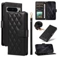 thumbnail image 1 of Crossbody Wallet Case for Google Pixel 8, Credit Card Slots Elegant PU Leather Magnetic Closure Shoulder Strap Purse Phone Case Flip Stand Full Body Protection Cover for Women Girls, Black, 1 of 9