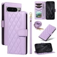 thumbnail image 1 of Crossbody Wallet Case for Google Pixel 8, Credit Card Slots Elegant PU Leather Magnetic Closure Shoulder Strap Purse Phone Case Flip Stand Full Body Protection Cover for Women Girls, Purple, 1 of 9
