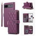thumbnail image 1 of Crossbody Wallet Case for Google Pixel 8 Pro Chain Lanyard & Wrist Hand Strap Case with Card Slots Zipper Pocket Kickstand, Premium PU Leather Magnetic Clasp Shockproof Flip Cover, Darkpurple, 1 of 7