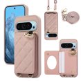 thumbnail image 1 of Crossbody Wallet Case for Google Pixel 9 / 9 Pro with Make-up Mirror, PU Leather Lanyard Purse Magnetic Clasp Card Holder, Flip Kickstand Shockproof Phone Cover for Google Pixel 9 / 9 Pro, Purple, 1 of 7