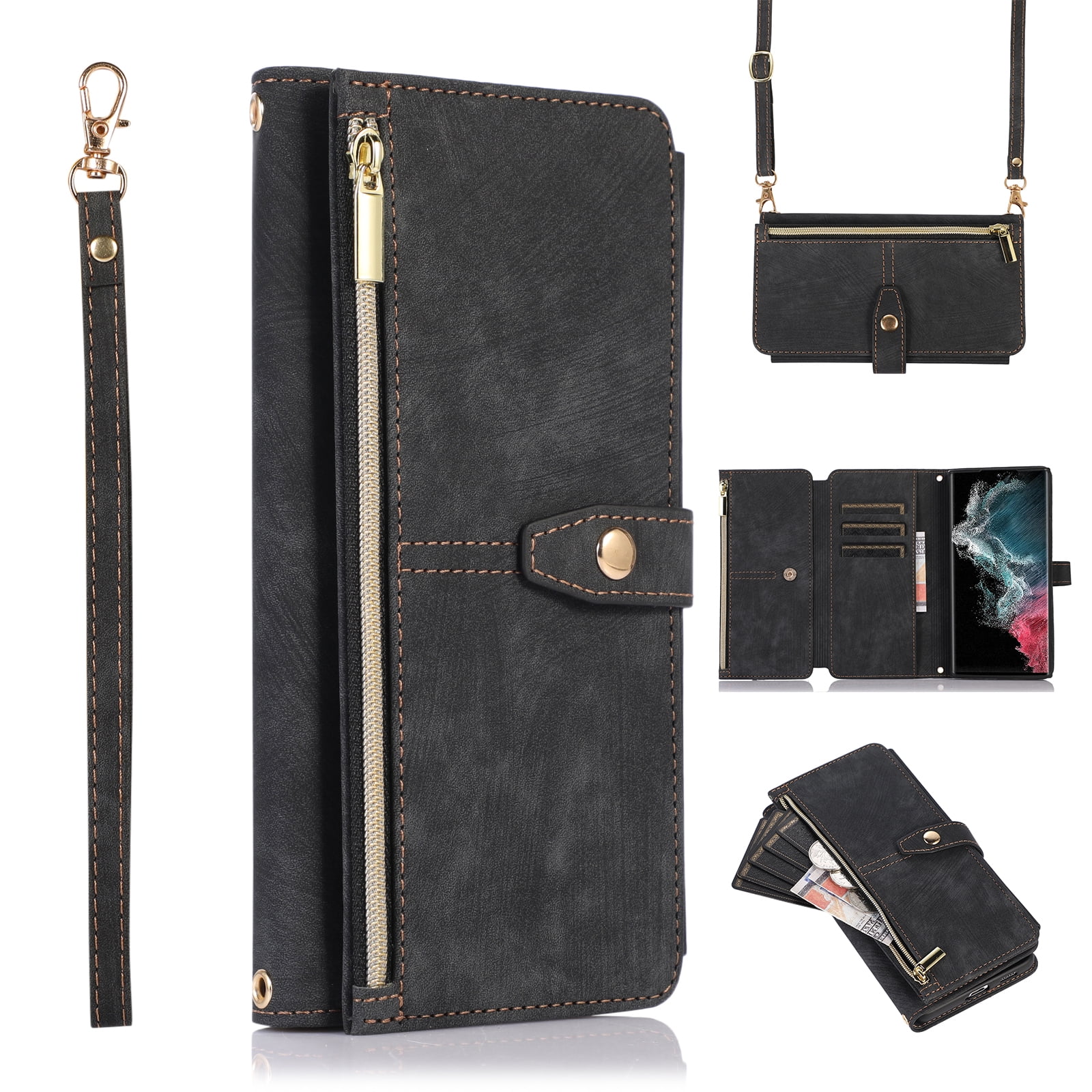 Jasonyu Flip Wallet Case For Google Pixel 9 Pro XL,Leather Magnetic Folio Cover With