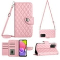 thumbnail image 1 of Crossbody Wallet Case for Samsung A03s RFID Blocking Elegant Premium Leather Purse with Credit Card Holder, Shoulder Strap Kickstand Handbag Flip Cover for Samsung Galaxy A03s, Pink, 1 of 8