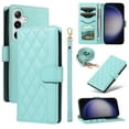 thumbnail image 1 of Crossbody Wallet Case for Samsung Galaxy A05S, Credit Card Slots Elegant PU Leather Magnetic Closure Shoulder Strap Purse Phone Case Flip Kickstand Full Body Protection Cover for Women Girls, Green, 1 of 12