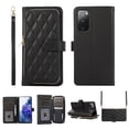 thumbnail image 1 of Crossbody Wallet Case for Samsung Galaxy S20 FE Chain Lanyard & Wrist Hand Strap Case with Card Slots Zipper Pocket Kickstand, Premium PU Leather Magnetic Clasp Shockproof Flip Cover, Black, 1 of 9
