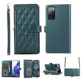 thumbnail image 1 of Crossbody Wallet Case for Samsung Galaxy S20 FE Chain Lanyard & Wrist Hand Strap Case with Card Slots Zipper Pocket Kickstand, Premium PU Leather Magnetic Clasp Shockproof Flip Cover, Darkgreen, 1 of 9