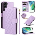 thumbnail image 1 of Crossbody Wallet Case for Samsung Galaxy S20 FE, Credit Card Slots Elegant PU Leather Magnetic Closure Shoulder Strap Purse Phone Case Flip Stand Full Protection Cover for Women Girls, Purple, 1 of 9