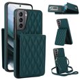 thumbnail image 1 of Crossbody Wallet Case for Samsung Galaxy S21 Plus, RFID Blocking Protective Purse Case Cover with Card Holder Kickstand Shoulder Strap Lanyard Magnetic Closure for Samsung Galaxy S21 Plus, Green, 1 of 8