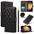 thumbnail image 1 of Crossbody Wallet Case for Samsung Galaxy S23, Credit Card Slots Elegant PU Leather Magnetic Closure Shoulder Strap Purse Phone Case Flip Kickstand Full Body Protection Cover for Women Girls, Black, 1 of 13