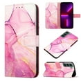 thumbnail image 1 of Crossbody Wallet Case for Samsung Galaxy S23 Plus, Marble Pattern Luxury PU Leather Detachable Shoulder Strap Lanyard Magnetic Clasp Flip Cover with Card Slots Holder Kickstand Case, Pink/Purple, 1 of 10