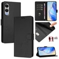 thumbnail image 1 of Crossbody Wallet Case for Samsung Galaxy S25 Edge, Smile Pattern PU Leather Phone Case with Kickstand RFID Blocking Card Slots, Magnetic Closure Folio Cover with Wrist Strap Lanyard, Black, 1 of 11
