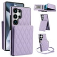 thumbnail image 1 of Crossbody Wallet Case for Samsung Galaxy S25 Ultra, RFID Blocking Protective Purse Case Cover with Card Holder Kickstand Shoulder Strap Lanyard Magnetic Closure for Samsung Galaxy S25 Ultra, Purple, 1 of 8