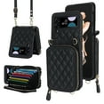thumbnail image 1 of Crossbody Wallet Case for Samsung Galaxy Z Flip 3 with RFID Blocking Card Slot, Zipper Purse Case PU Leather Handbag with Detachable Lanyard and Kickstand for Samsung Galaxy Z Flip 3,Black, 1 of 11