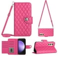 thumbnail image 1 of Crossbody Wallet Case for Samsung S23 FE RFID Blocking Elegant Premium Leather Purse with Credit Card Holder, Shoulder Strap Kickstand Handbag Flip Cover for Samsung Galaxy S23 FE, Rose, 1 of 8