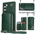 thumbnail image 1 of Crossbody Wallet Case for Samsung S23 Plus,RFID Blocking PU Leather Zipper Handbag Purse Flip Cover, Kickstand Case with Card Slots Holder Wrist Strap Lanyard for Samsung Galaxy S23 Plus,Darkgreen, 1 of 12