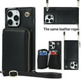 thumbnail image 1 of Crossbody Wallet Case for iPhone 12 Mini, RFID Blocking PU Leather Zipper Handbag Purse Flip Cover, Kickstand Case with Card Slots Holder Wrist Strap Lanyard For iPhone 12 Mini, Black, 1 of 12