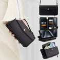 thumbnail image 1 of Crossbody Wallet Case for iPhone 14, PU Leather Zipper Wallet Detachable Magnetic Phone Case, Shockproof Protective Cover with pocket Credit Card Slots,with RFID Blocking Card Holder,Black, 1 of 10