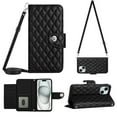 thumbnail image 1 of Crossbody Wallet Case for iPhone 15 Plus RFID Blocking Elegant Premium Leather Purse with Credit Card Holder, Shoulder Strap Kickstand Handbag Flip Cover For iPhone 15 Plus, Black, 1 of 8