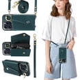 thumbnail image 1 of Crossbody Wallet Case for iPhone 15 Pro with Strap, 360° Rotating Ring Kickstand & Card Holder RFID Blocking, Leather Purse Case for iPhone 15 Pro(6.1 inch, Purple), 1 of 14