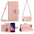 thumbnail image 1 of Crossbody Wallet Case for iPhone 7 / 8 / SE 2020 / SE 2022 RFID Blocking Elegant Premium Leather Purse with Credit Card Holder, Shoulder Strap Kickstand Handbag Flip Cover, Coralpink, 1 of 8