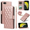 thumbnail image 1 of Crossbody Wallet Case for iPhone 8 Plus / iPhone 7 Plus, Credit Card Slots Elegant PU Leather Magnetic Closure Shoulder Strap Purse Phone Case Flip Stand Full Protection Cover, Rosegold, 1 of 9