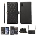 thumbnail image 1 of Crossbody Wallet Case for iPhone XS Max Chain Lanyard & Wrist Hand Strap Case with Card Slots Zipper Pocket Kickstand, Premium PU Leather Magnetic Clasp Shockproof Flip Cover, Black, 1 of 9