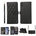 thumbnail image 1 of Crossbody Wallet Case for iPhone XS / iPhone X Chain Lanyard & Wrist Hand Strap Case with Card Slots Zipper Pocket Kickstand, Premium PU Leather Magnetic Clasp Shockproof Flip Cover, Black, 1 of 9