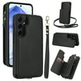 thumbnail image 1 of Crossbody Wallet Phone Case For Samsung Galaxy A14 5G with Card Holder,Kickstand,Zipper Card Slot Protector Shockproof PU Leather Purse Cover with Removable Cross Body Strap&Wrist Strap,Black, 1 of 8