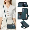 thumbnail image 1 of Crossbody Wallet Women Case for Samsung A15,[RFID Blocking] Credit Card Holder with Should Strap,Premium PU Leather Purse Diamond Patterned Folio Cover for Samsung Galaxy A15,Green, 1 of 8