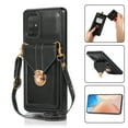 thumbnail image 1 of Crossbody Wallet Women Case for Samsung A51 4G,[RFID Blocking] Credit Card Holder with Should Strap,Premium PU Leather Purse Metal Buckle Folio Flip Cover for Samsung Galaxy A51 4G, Black, 1 of 8