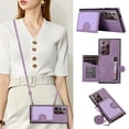 thumbnail image 1 of Crossbody Wallet Women Case for Samsung A71 5G,[RFID Blocking] Credit Card Holder with Should Strap,Premium PU Leather Purse Diamond Patterned Folio Cover for Samsung Galaxy A71 5G,Purple, 1 of 8
