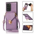 thumbnail image 1 of Crossbody Wallet Women Case for Samsung Note 20,[RFID Blocking] Credit Card Holder with Should Strap,Premium PU Leather Purse Metal Buckle Folio Flip Cover for Samsung Galaxy Note 20, Purple, 1 of 8